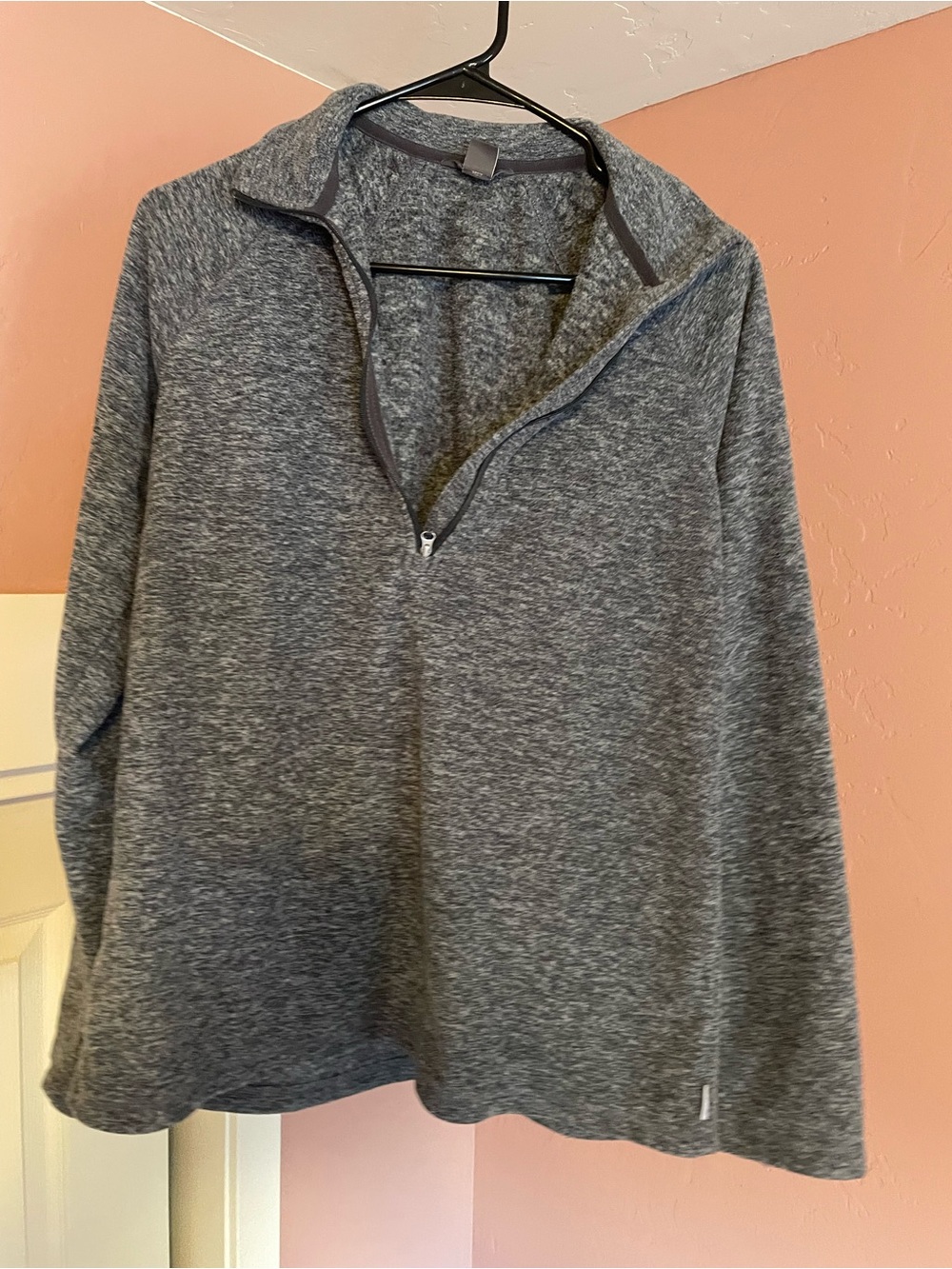Eddie Bauer Gray Heather Half-Zip Pullover